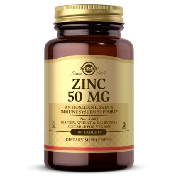 Solgar Zinc 50mg Tabs 100's